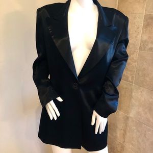 Norma Kamali Satin Blazer